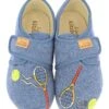 Living Kitzbühel Pantoffels "Tennis" Lichtblauw -Gstar Kleding Winkel living kitzbuhel pantoffels tennis lichtblauw