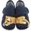 Living Kitzbühel Pantoffels "Tijger & Voetbal" Donkerblauw