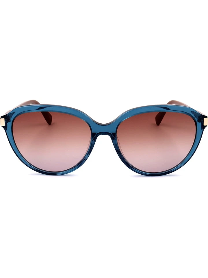 Longchamp Dameszonnebril Blauw/bruin 3 Longchamp Dameszonnebril Blauw/bruin