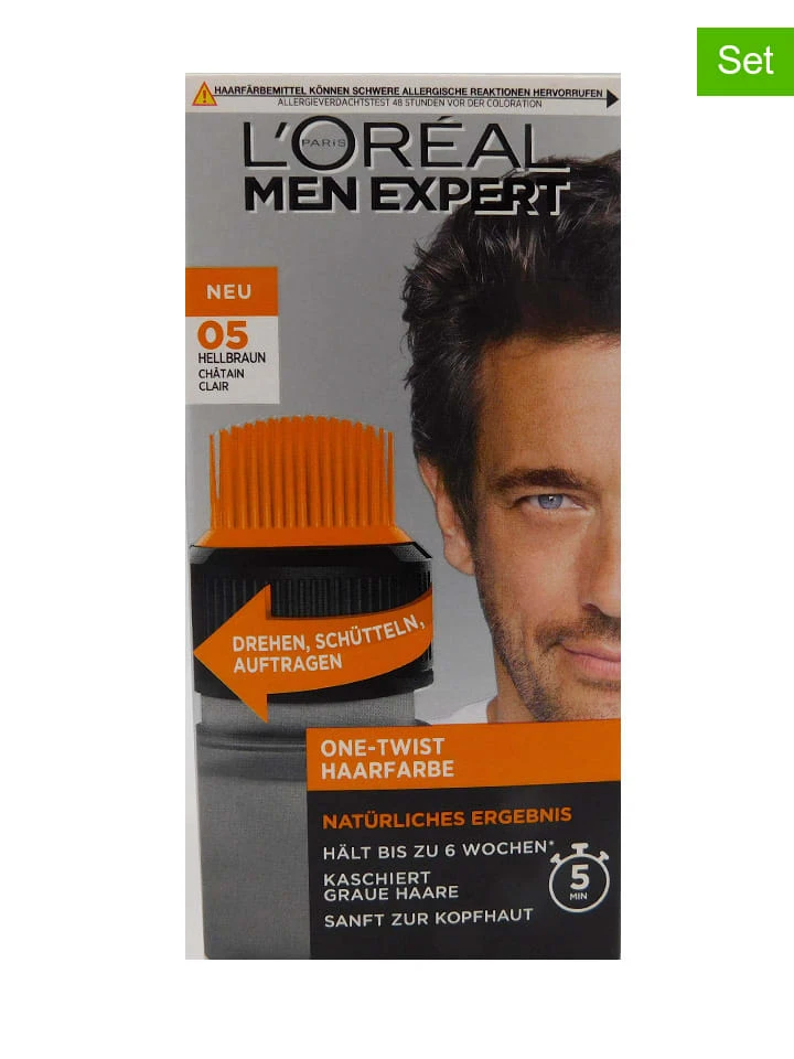 L’Oréal Paris 3-delige Haarverfset "One-Twist - 05 Hellbraun", 3 L’Oréal Paris 3-delige Haarverfset "One-Twist - 05 Hellbraun",