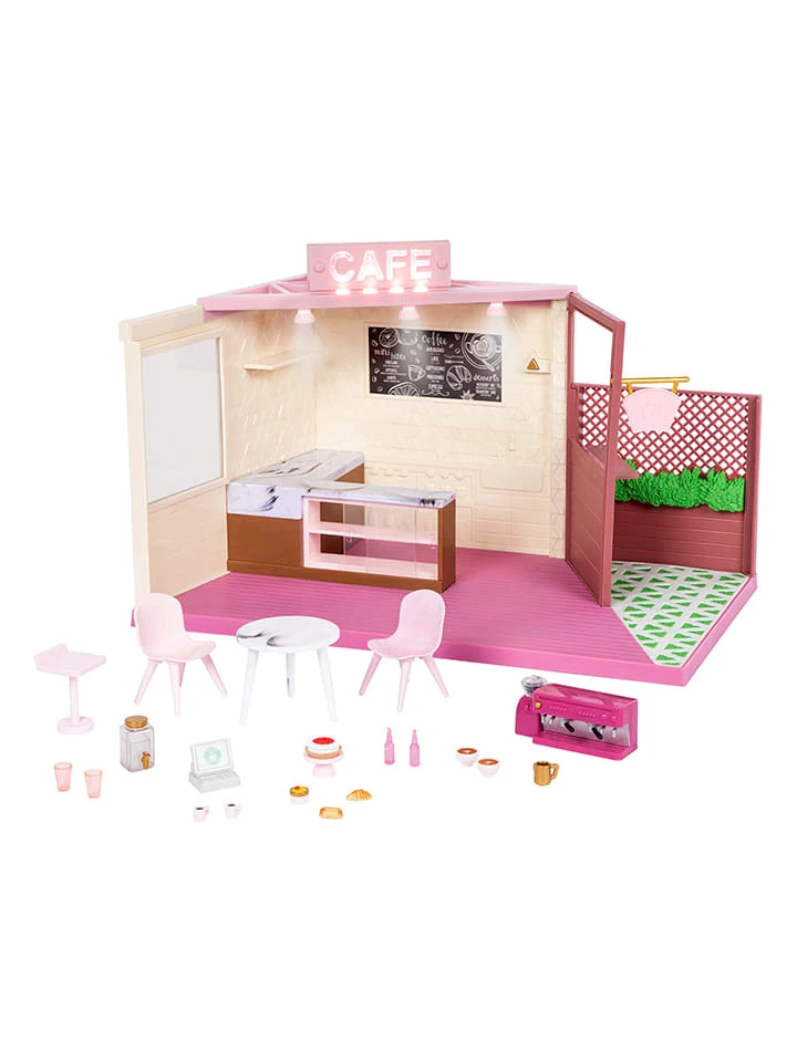 Poppenhuis "Café Met Terras" - Vanaf 3 Jaar 3 Poppenhuis "Café Met Terras" - Vanaf 3 Jaar