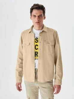 LTB Blouse "Sandro" - Regular Fit - Beige -Gstar Kleding Winkel ltb blouse sandro regular fit beige 1