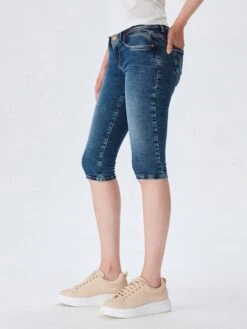 LTB Capri-spijkerbroek "Jody" Donkerblauw -Gstar Kleding Winkel ltb capri spijkerbroek jody donkerblauw 2