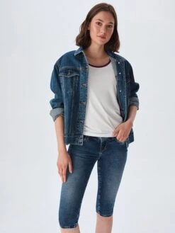 LTB Capri-spijkerbroek "Jody" Donkerblauw -Gstar Kleding Winkel ltb capri spijkerbroek jody donkerblauw 3