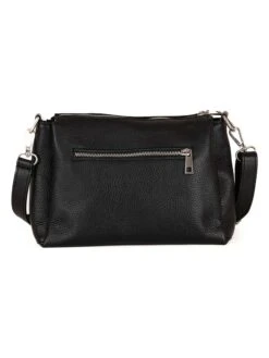 Leren Schoudertas "Melfi" Zwart - (B)26 X (H)19 X (D)9 Cm -Gstar Kleding Winkel lucca baldi leren schoudertas melfi zwart b 26 x h 19 x d 9 cm 1