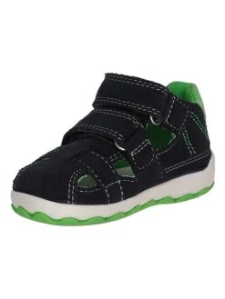 Lurchi Leren Enkelsandalen "Iki" Zwart/groen -Gstar Kleding Winkel lurchi leren enkelsandalen iki zwart groen 2