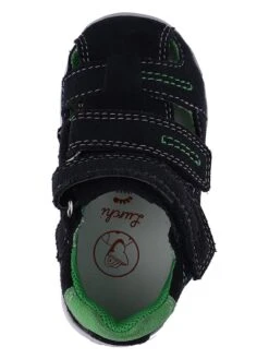 Lurchi Leren Enkelsandalen "Iki" Zwart/groen -Gstar Kleding Winkel lurchi leren enkelsandalen iki zwart groen 4
