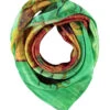 Zijden Sjaal Groen/meerkleurig - (L)90 X (B)90 Cm