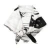 Zijden Sjaal Wit/zwart - (L)90 X (B)90 Cm