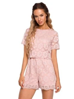 Jumpsuit Lichtroze/meerkleurig