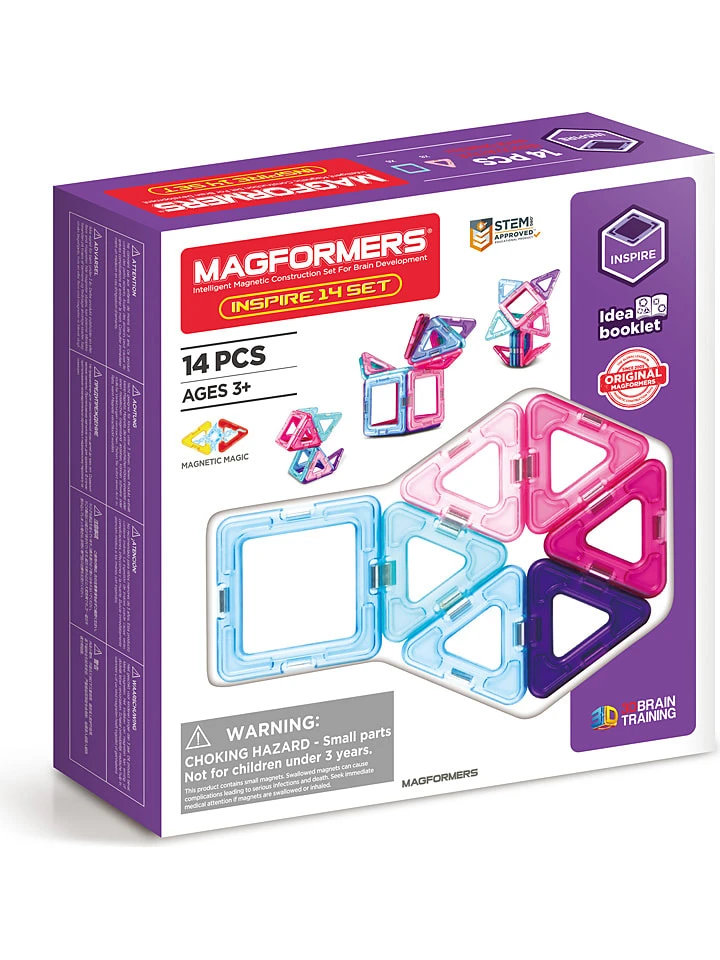 Magformers 14-delige Magneetspeelset "Inspire" - Vanaf 3 Jaar 3 Magformers 14-delige Magneetspeelset "Inspire" - Vanaf 3 Jaar
