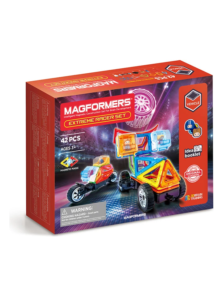Magformers 42-delige Magneetspeelset "Extreme Racer" - Vanaf 3 Jaar 3 Magformers 42-delige Magneetspeelset "Extreme Racer" - Vanaf 3 Jaar
