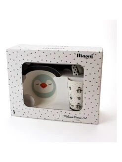 5-delige Serviesset "Pinguin" Zwart/wit