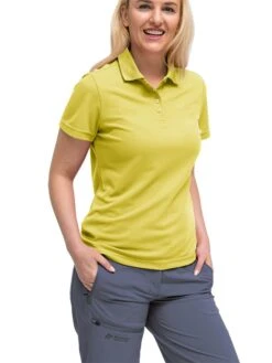 Maier Sports Functioneel Poloshirt "Ulrike" Geel -Gstar Kleding Winkel maier sports functioneel poloshirt ulrike geel 2