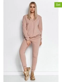 2-delige Outfit Donkerbeige