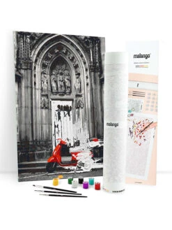 Schilderen-op-nummer-set "Rode Vespa" - Vanaf 14 Jaar