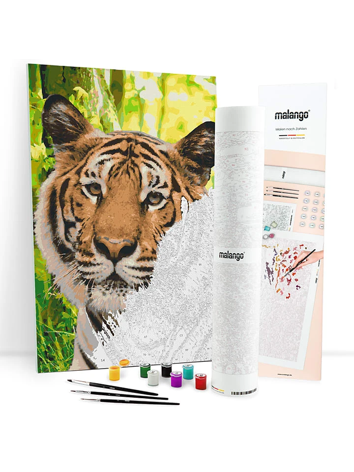 Schilderen-op-nummer-set "Tijger In De Jungle" - Vanaf 14 Jaar 3 Schilderen-op-nummer-set "Tijger In De Jungle" - Vanaf 14 Jaar
