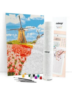 Schilderen-op-nummer-set "Tulpenlandschap" - Vanaf 14 Jaar