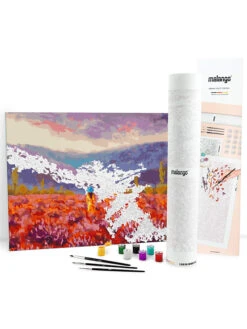 Schilderen-op-nummer-set "Vrouw In Bloemenzee" - Vanaf 14 Jaar