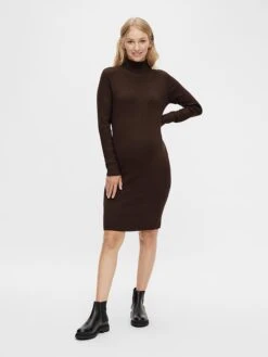 Zwangerschapsjurk "Jacina" Donkerbruin -Gstar Kleding Winkel mama licious zwangerschapsjurk jacina donkerbruin 2