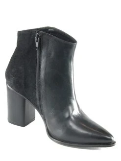 MANOUKIAN Leren Enkellaarzen "Zoé" Zwart -Gstar Kleding Winkel manoukian leren enkellaarzen zoe zwart 2