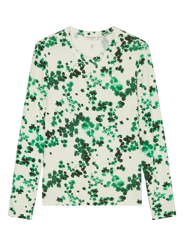 Marc O'Polo Longsleeve Crème/groen 3 Marc O'Polo Longsleeve Crème/groen