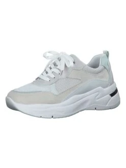 Marco Tozzi Sneakers Lichtblauw/beige/wit -Gstar Kleding Winkel marco tozzi sneakers lichtblauw beige wit 1