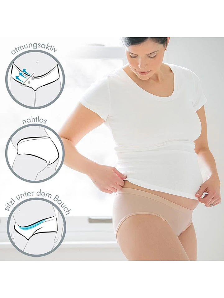 Medela 2-delige Set: Zwangerschapsslips Beige 6 Medela 2-delige Set: Zwangerschapsslips Beige - Afbeelding 4