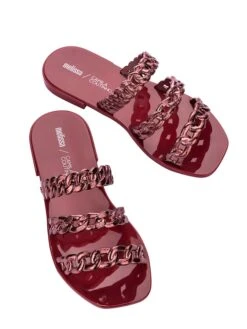 Melissa Slippers Bordeaux -Gstar Kleding Winkel melissa slippers bordeaux 4