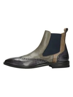 MELVIN & HAMILTON Leren Chelseaboots "Alex 9" Kaki/zwart -Gstar Kleding Winkel melvin and hamilton leren chelseaboots alex 9 kaki zwart 1