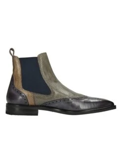 MELVIN & HAMILTON Leren Chelseaboots "Alex 9" Kaki/zwart -Gstar Kleding Winkel melvin and hamilton leren chelseaboots alex 9 kaki zwart 2