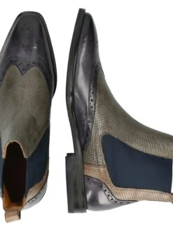 MELVIN & HAMILTON Leren Chelseaboots "Alex 9" Kaki/zwart -Gstar Kleding Winkel melvin and hamilton leren chelseaboots alex 9 kaki zwart 5