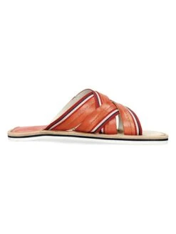 MELVIN & HAMILTON Leren Slippers "Bob 2" Oranje -Gstar Kleding Winkel melvin and hamilton leren slippers bob 2 oranje 1