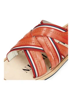 MELVIN & HAMILTON Leren Slippers "Bob 2" Oranje -Gstar Kleding Winkel melvin and hamilton leren slippers bob 2 oranje 2