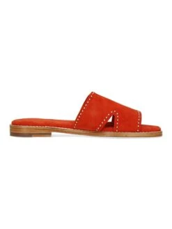 MELVIN & HAMILTON Leren Slippers "Elodie 20" Oranje -Gstar Kleding Winkel melvin and hamilton leren slippers elodie 20 oranje 2