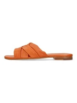 MELVIN & HAMILTON Leren Slippers "Elodie 46" Oranje -Gstar Kleding Winkel melvin and hamilton leren slippers elodie 46 oranje 1