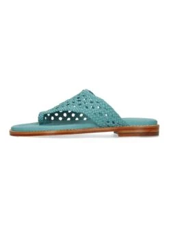 MELVIN & HAMILTON Leren Teenslippers "Elodie 16" Turquoise -Gstar Kleding Winkel melvin and hamilton leren teenslippers elodie 16 turquoise 1