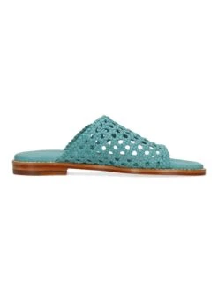 MELVIN & HAMILTON Leren Teenslippers "Elodie 16" Turquoise -Gstar Kleding Winkel melvin and hamilton leren teenslippers elodie 16 turquoise 2