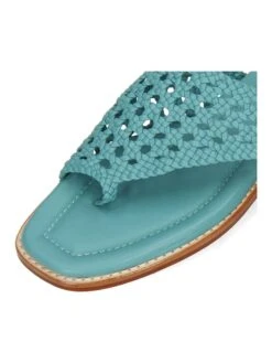 MELVIN & HAMILTON Leren Teenslippers "Elodie 16" Turquoise -Gstar Kleding Winkel melvin and hamilton leren teenslippers elodie 16 turquoise 3