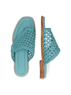 MELVIN & HAMILTON Leren Teenslippers "Elodie 16" Turquoise -Gstar Kleding Winkel melvin and hamilton leren teenslippers elodie 16 turquoise 5