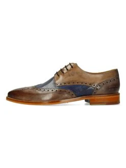 MELVIN & HAMILTON Leren Veterschoenen "Martin 15" Bruin/blauw -Gstar Kleding Winkel melvin and hamilton leren veterschoenen martin 15 bruin blauw 1