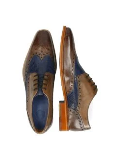 MELVIN & HAMILTON Leren Veterschoenen "Martin 15" Bruin/blauw -Gstar Kleding Winkel melvin and hamilton leren veterschoenen martin 15 bruin blauw 6