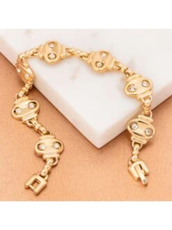 Vergulde Armband Met Kristallen -Gstar Kleding Winkel menthe a lo vergulde armband met kristallen 2