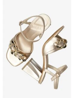 MEXX Haksandalen "Lauren" Goudkleurig -Gstar Kleding Winkel mexx haksandalen lauren goudkleurig 2