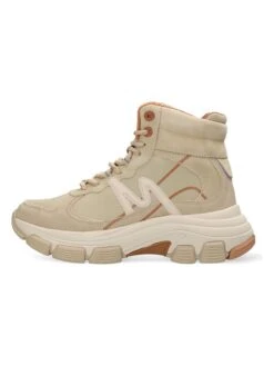 MEXX Leren Sneakers "Kim" Beige -Gstar Kleding Winkel mexx leren sneakers kim beige 1