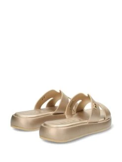 MEXX Slippers "Lotus" Goudkleurig -Gstar Kleding Winkel mexx slippers lotus goudkleurig 1