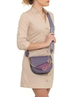 Leren Schoudertas "Gadames" Paars - (B)21 X (H)18 X (D)6 Cm -Gstar Kleding Winkel mia tomazzi leren schoudertas gadames paars b 21 x h 18 x d 6 cm 3