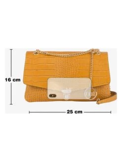 Leren Schoudertas "Marciano" Mosterdgeel - (B)25 X (H)16 X (D)8 Cm -Gstar Kleding Winkel mia tomazzi leren schoudertas marciano mosterdgeel b 25 x h 16 x d 8 cm 4