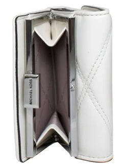 Michael Kors Leren Portemonnee Wit - (B)11 X (H)8 X (D)3 Cm -Gstar Kleding Winkel michael kors leren portemonnee wit b 11 x h 8 x d 3 cm 1