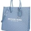 Michael Kors Leren Shopper Lichtblauw - (B)40 X (H)30 X (D)17 Cm